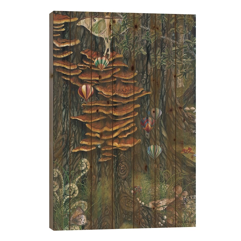 Balloons Races Print On Wood by Maggie Vandewalle - Multi-Color - 40x26x1.5