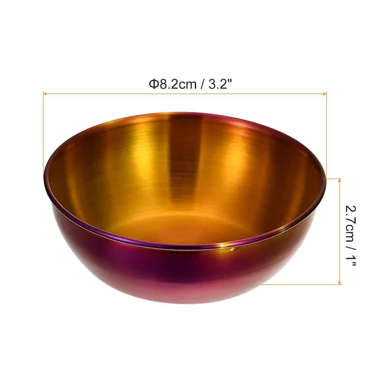Stainless Steel Sauce Dishes, Metal Sauce Bowls Condiment Cups - Purple - 4Pcs