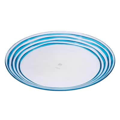 Designer Swirl 12" Acrylic Dinner Plates Set of 4