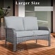 preview thumbnail 10 of 60, OVIOS 4-piece Water-Resistant Wicker Deep Seating Outdoor Sofa Set
