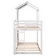 preview thumbnail 13 of 32, Twin over Twin Size Solid Wood Bunk Bed Wood Bed with Roof, Window, Guardrail, Ladder