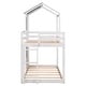 preview thumbnail 13 of 15, White Twin over Twin Solid Wood Bunk Bed with Roof & Ladder