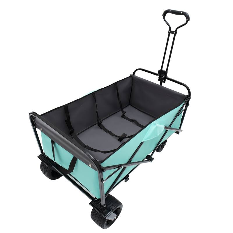 440 lb Collapsible Floral Wagon Cart with 360° Swivel Wheels