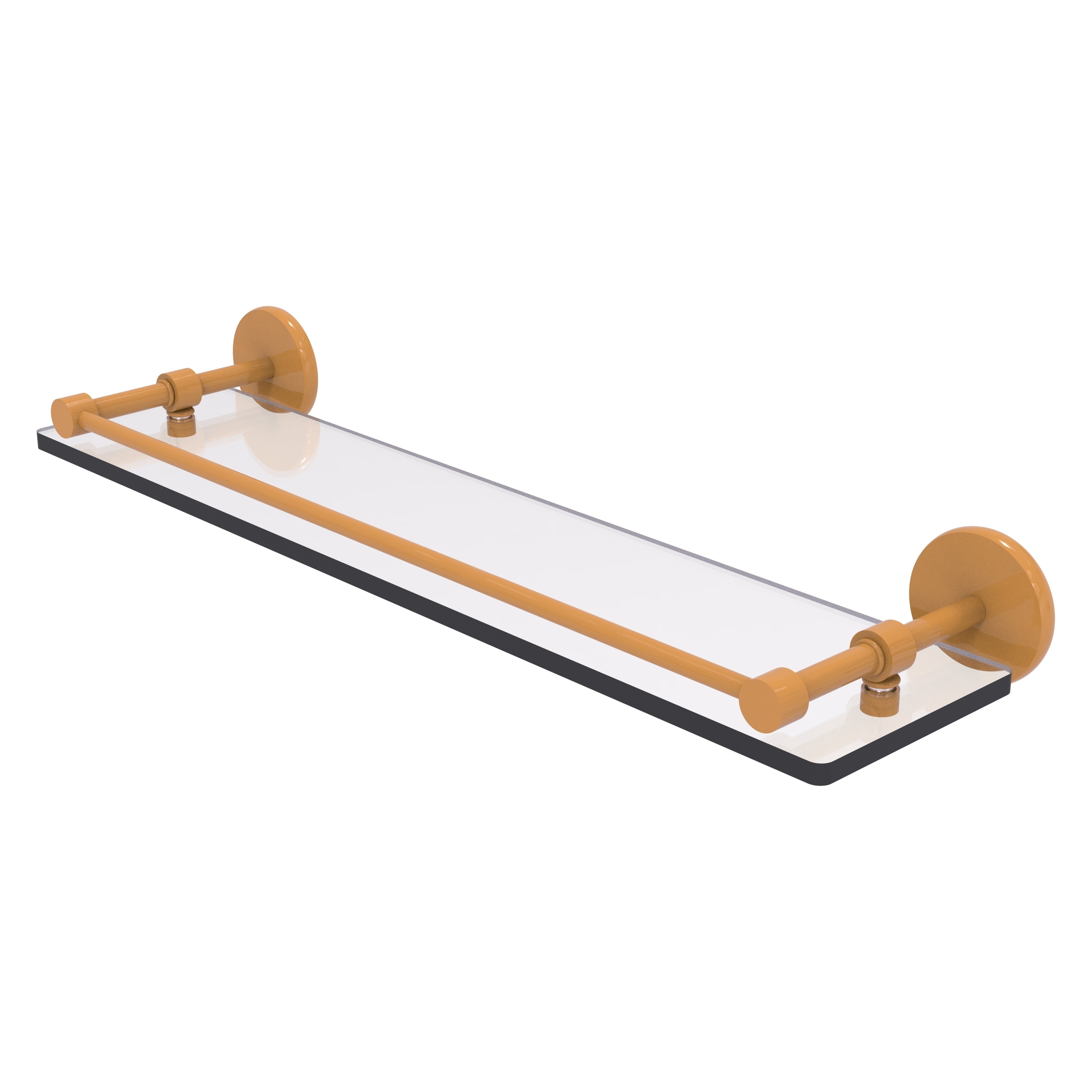 Allied Brass 16 Inch Tempered Glass Shelf with Gallery Rail