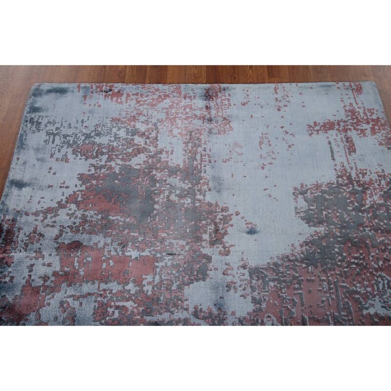 All-Over Abstract Modern Area Rug Handmade Wool Carpet - 4'5"x 6'7"