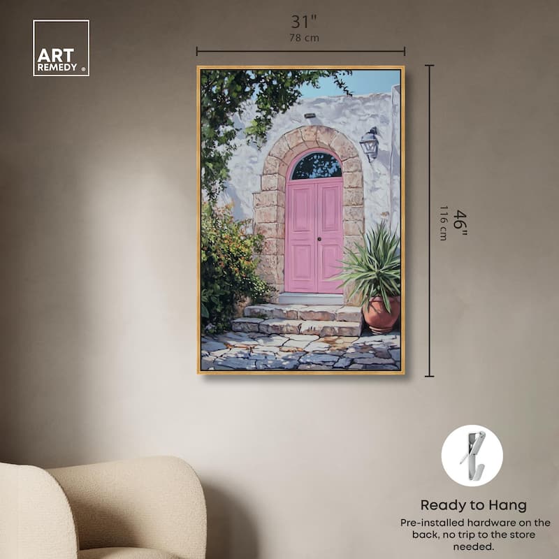 Pink Door II Canvas by Art Remedy