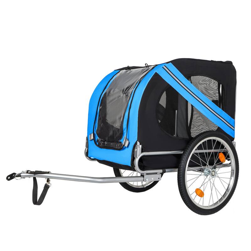 Large Folding Bike Trailer for Dogs, 100LB Capacity All-Terrain Pet Carrier for Cycling, Jogging, Camping & Outdoor Adventures