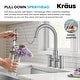 preview thumbnail 56 of 86, KRAUS Oletto Bridge Kitchen Faucet with 2-Function Pull-Down Sprayhead