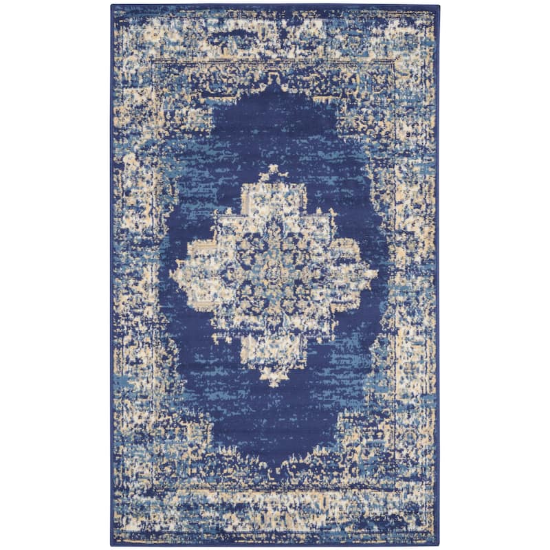Nourison Grafix Distressed Vintage Medallion Area Rug