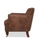 preview thumbnail 5 of 14, Abbyson Tafton Antique Brown Fabric Tufted Club Chair