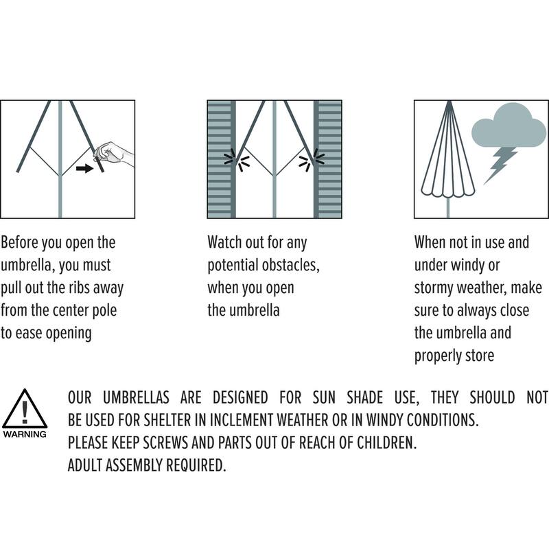 Rectangular Patio Umbrella Outdoor Umbrellas with Crank and Push Button Tilt for Garden Swimming Pool