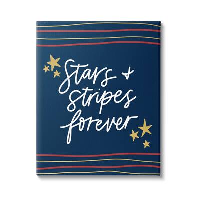 Stupell Industries Stars Stripes Forever Americana Independence Day Canvas Wall Art, Design by Amanda Houston
