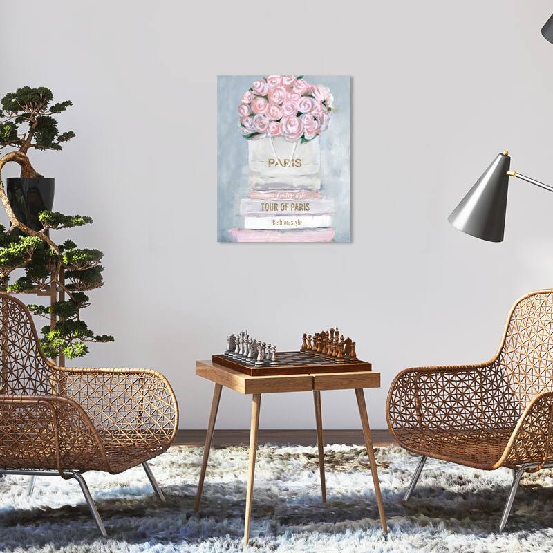 Wynwood Studio Canvas Floral and Botanical Bouquet Surprise Pink and Pastel Pink Glam Wall Art Canvas Print - 20 x 16
