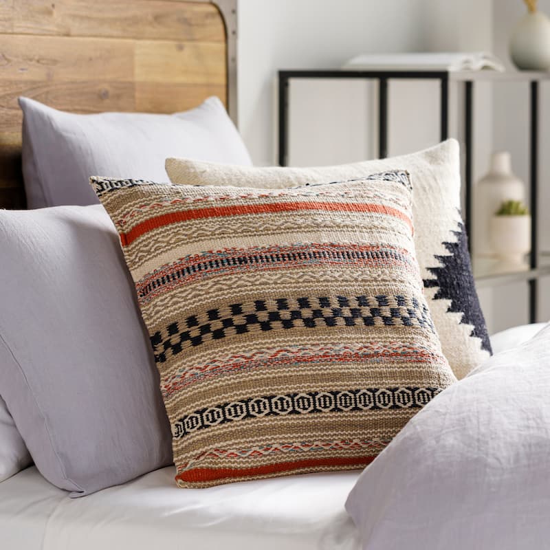 Clayton Global Striped Throw Pillow - 20"H x 20"W - Cover Only