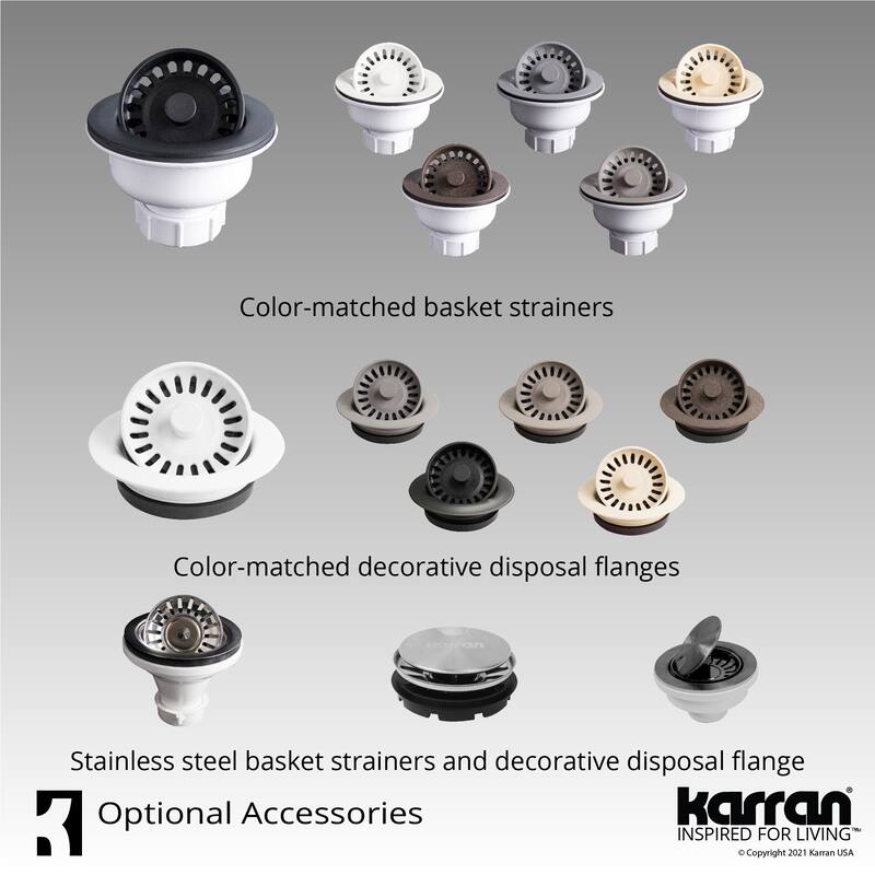 Karran Drop-in Quartz Single Bowl Kitchen Sink