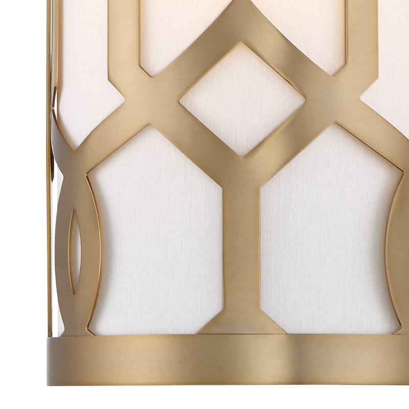 Libby Langdon for Crystorama Jennings 1 Light Aged Brass Sconce - 6.5'' W x 12'' H x 4'' D
