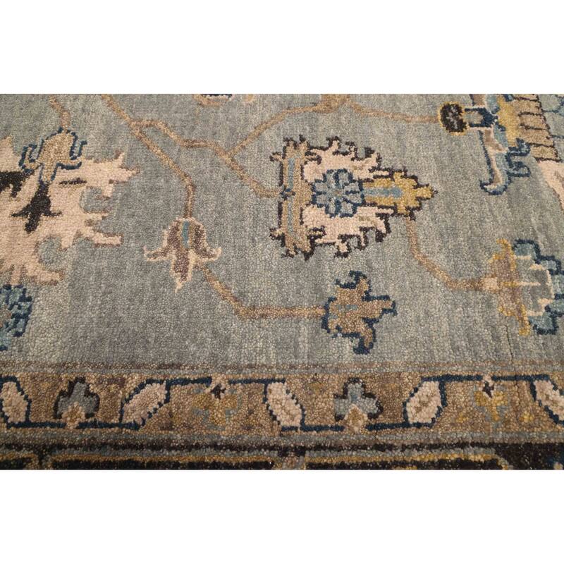 ECARPETGALLERY Hand-knotted Finest Agra Jaipur Teal Wool Rug - 9'4 x 13'3