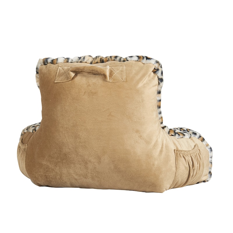Home Soft Things Animal Pattern FauxFur Bedrest