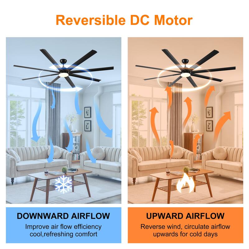 84 Inch Super Large Ceiling Fan with Remote Control