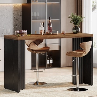 Home Bar Unit, 55.12-Inch Bar Table - 55.12" L x 19.69" W x 35.83" H