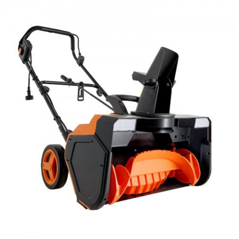 Corded Snow Thrower with 25 Feet Throwing Distance and Dual LED Lights for Winter Clearing - 23-Inch