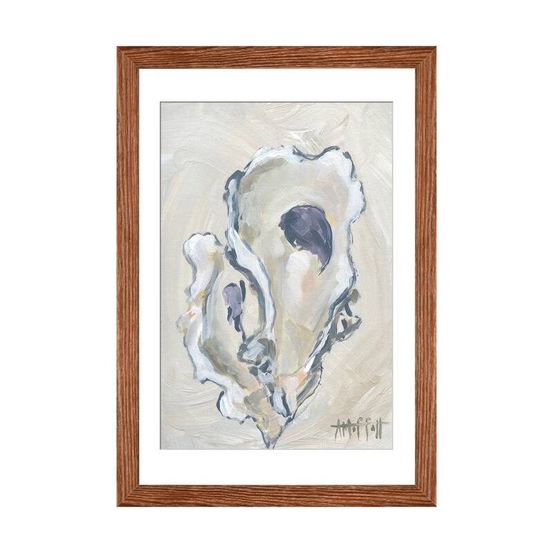 iCanvas "Beige Oyster II" by April Moffatt - Walnut - 24x16x1