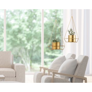 Kate and Laurel Gilly Pendant Planter Set - 2 Piece