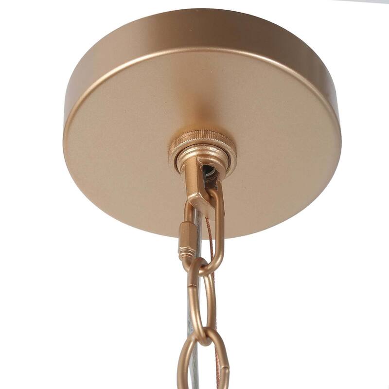 Modern Glam Gold 4-Light Cylinder Chandelier Mid-Century Metal Foyer Pendant Dimmable - 12.2'' L x 12.2'' W x 23.2'' H