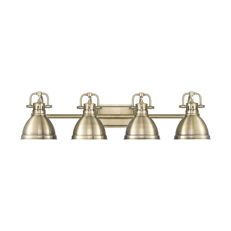 Yep by Golden Lighting Duncan 4-light Vanity in Aged Brass