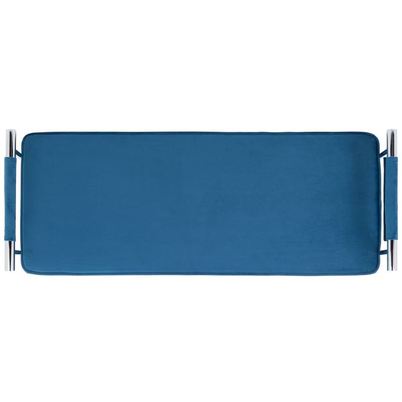 SAFAVIEH Pinkey Glam Long Rectangle Cushion Bench with Arms - 48" W x 17.3" L x 24.8" H - 48Wx17Dx25H