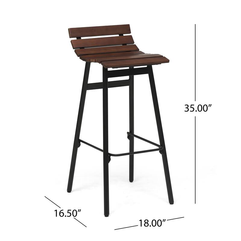 Pepperwood Wooden Barstool (Set of 2) by Christopher Knight Home