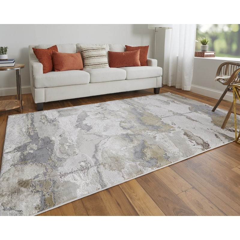 Zewo Abstract Area Rug By HomeRoots - 9' x 12'