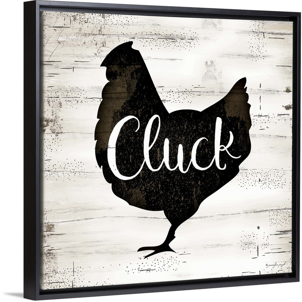 Shop Farmhouse Chicken Black Float Frame Canvas Art Overstock