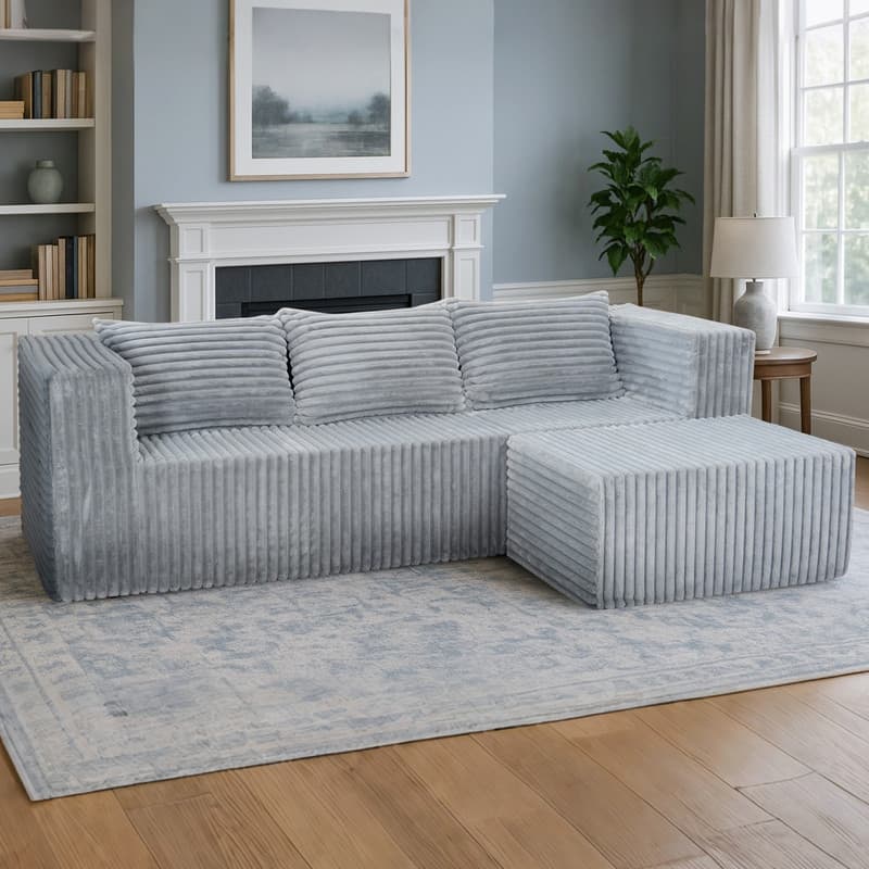 Cloud Sectional Couch with Chaise, L Shaped Modern Modular Sofa