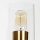 preview thumbnail 6 of 6, Modern Glam 5-Light Black Gold Chandelier Dining Room Chandelier with Cylinder Glass - 25 " D
