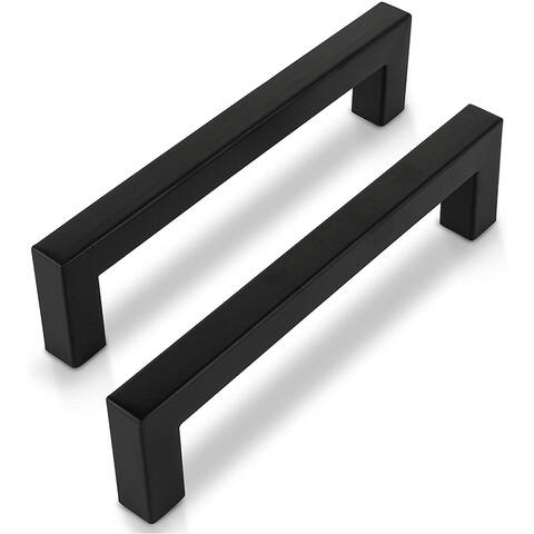 Square matt Black Cabinet Handle
