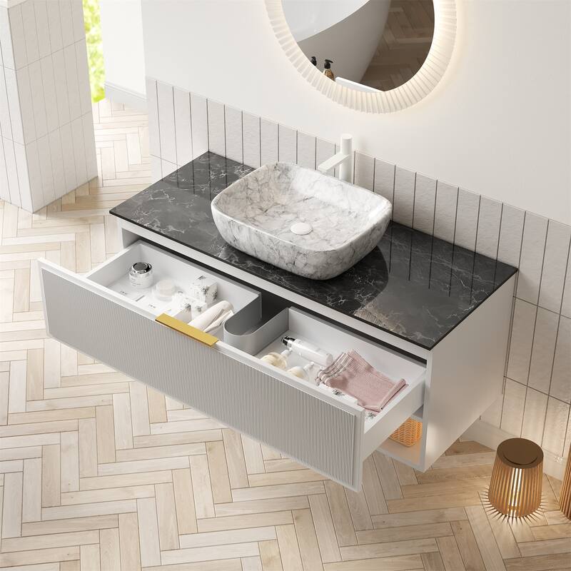 Floating Vanity Set with Smart Sensor Light