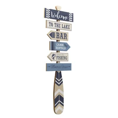 Elements Directional Lake House Sign, 14X39 Inch