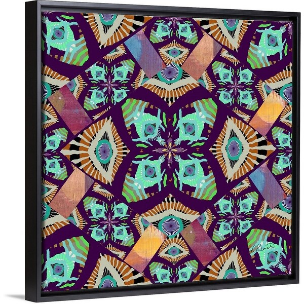 "Joyful In Labor Purple" Black Float Frame Canvas Art