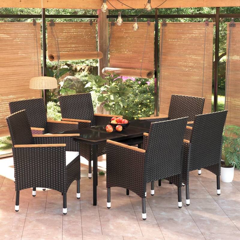 vidaXL Patio Dining Set Outdoor Dining Set Table and Chair Set for Garden