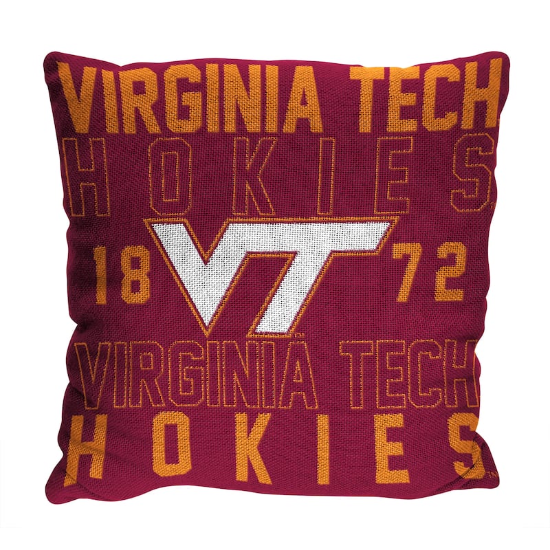 NCAA Virginia Tech Hokies Stacked 20 Inch Pillow