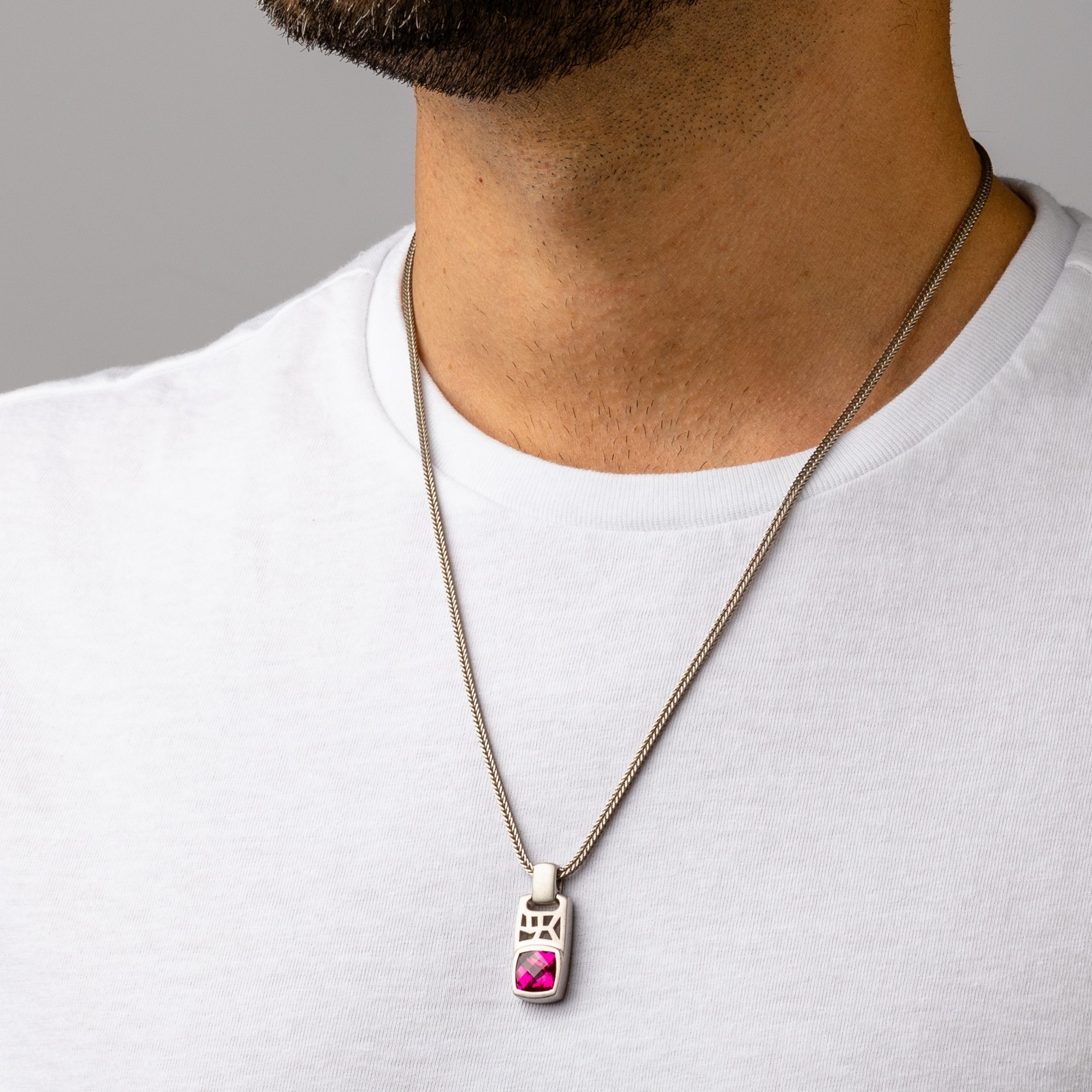 Real ruby online pendant mens