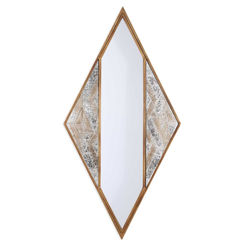 Selles Metal Framed Mirror - Antique White/Antique Brown/Bronze - A/N