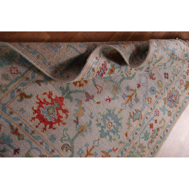 All-Over Floral Oushak Oriental Accent Rug Handmade Wool Carpet - 4'0"x 6'0"