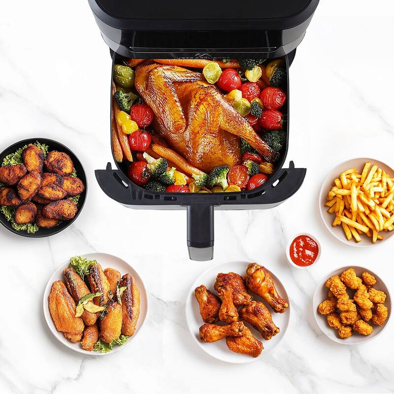 Uber Appliance Air fryer XL Premium - 7QT SS - Ceramic Non-stick PFOA/PTFE Free