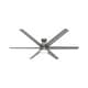 preview thumbnail 3 of 19, Hunter 72" Solaria Outdoor Ceiling Fan with LED Light, Wall Control - Damp-Rated - Industrial, Contemporary - ENERGY STAR!