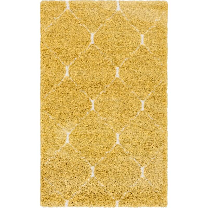 Shag Shoploni Collection Area Rug - 5'x8' - Yellow