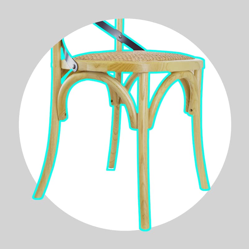 Mid Century Modern Contemporary Antique Style Cross Back X Open Wooden Frame Dining Accent Wood Chairs