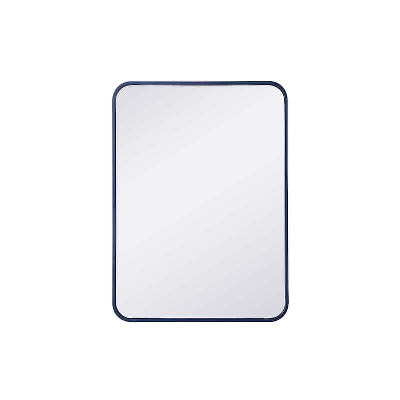 Ezra Soft Corner Metal Rectangular Mirror