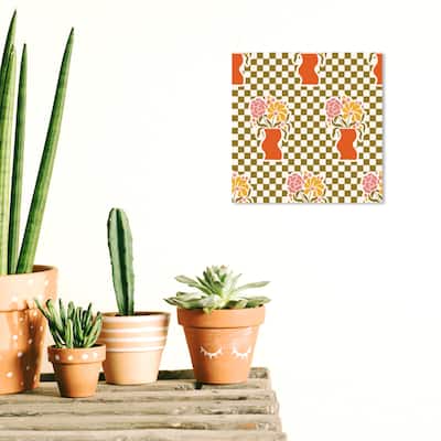 Wynwood Studio Canvas Floral and Botanical Kitchen s Tablecloth Orange Modern & Contemporary Wall Art Canvas Print
